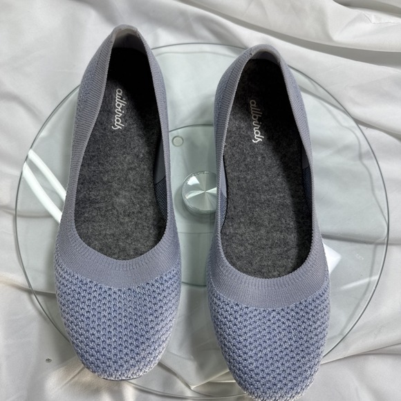 Allbirds Tree Breezers Women's Knit Ballet Flats Size 8 Mist Gray - Picture 2 of 7